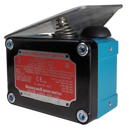 Explosion Proof Limit Switch, Plunger, 1NC/1NO, 15A at 480V AC, Actuator Location: Top MPN:EX-AR50