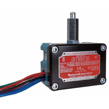 Explosion Proof Limit Switch, Plunger, 2NC/2NO, 10A at 250V AC, Actuator Location: Top MPN:EXD-Q-3