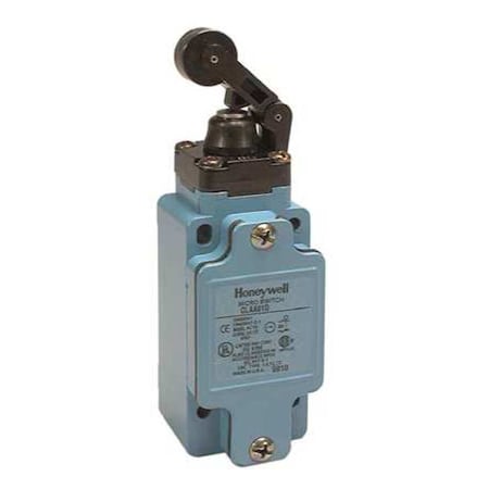 Limit Switch, Plunger, Roller Lever, 1NC/1NO, 10A at 600V AC, Actuator Location: Top MPN:GLAA01D