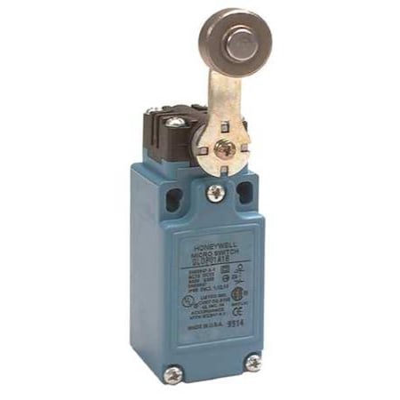 Limit Switch, Roller Lever, Rotary, 1NC/1NO, 10A at 600V AC, Actuator Location: Side MPN:GLDA01A1B