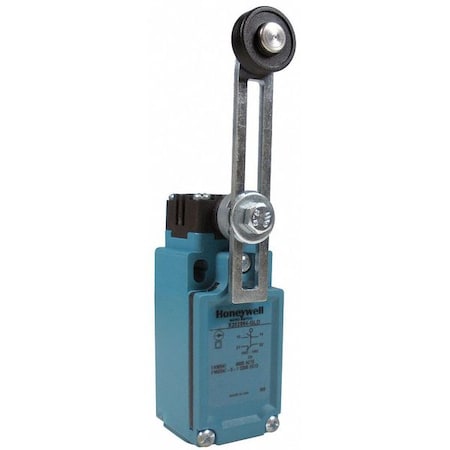 Limit Switch, Roller Lever, Rotary, 1NC/1NO, 10A at 600V AC, Actuator Location: Side MPN:GLDA01A2A