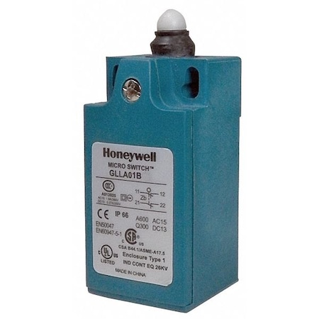 Limit Switch - GLL Series, SPDT, Plunger Actuator, 10A, IP65 Rated MPN:GLLA01B