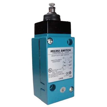 Limit Switch - Heavy Duty, Plunger Actuator, DPDT, 10A, NEMA/IP67 Rated MPN:LSV7L