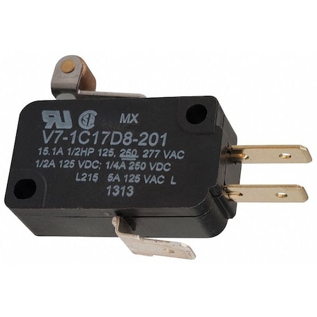 Miniature Snap Action Switch, Lever, Roller, Short Actuator, SPDT MPN:V7-1C17D8-201