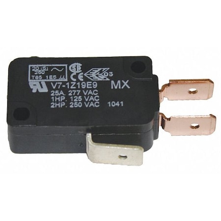 Miniature Snap Action Switch, Pin, Plunger Actuator, SPDT MPN:V7-1Z19E9