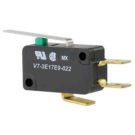 Miniature Snap Action Switch, Lever, Long Actuator, SPDT MPN:V7-3E17E9-022