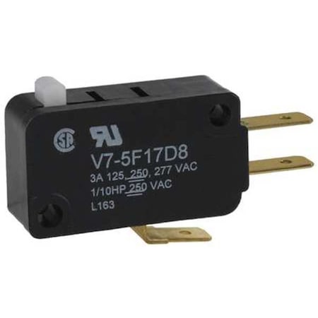 Snap Action Switch - V7 Series, SPDT, Pin Plunger, 3A, Miniature MPN:V7-5F17D8