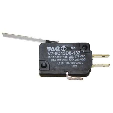 Miniature Snap Action Switch, Lever, Long Actuator, SPDT MPN:V7-6C13D8-132