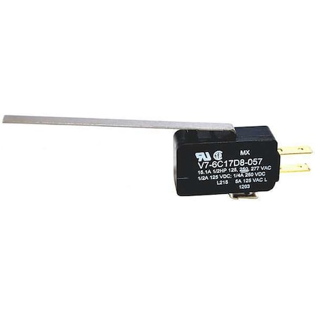 Miniature Snap Action Switch, Lever, Long Actuator, SPDT MPN:V7-6C17D8-057