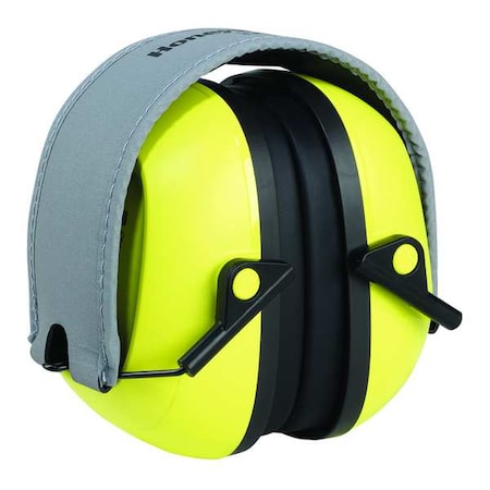 VeriShield Folding Ear Muffs, 27 dB NRR, Passive, General Purpose, Black/Yellow MPN:1035106-VS