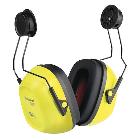 VeriShield Hard Hat Mounted Ear Muffs, 27 dB NRR, Passive, General Purpose, Black/Yellow MPN:1035127-VS