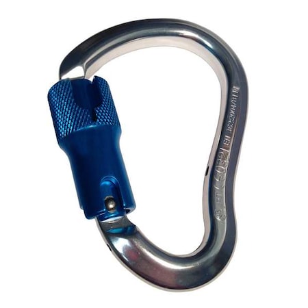 Carabiner, Twist Lock, Pear, 3/4 in Gate Opening, Aluminum, Silver MPN:17D-3-Z7/