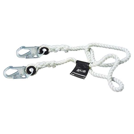 Lanyard, 6 ft. Length, Snap Hook, Stainless Steel, 310 lb Weight Capacity MPN:201RLS-2-Z7/6FTWH