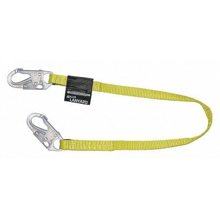 Positioning/Restraint Lanyard, 4 ft. Length, Snap Hook, Steel, 1 Leg(s), 310 lb. Weight Capacity MPN:213WLS-Z7/4FTYL
