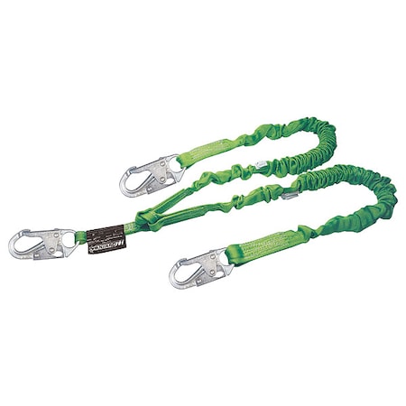 Manyard™ Shock Absorbing Lanyard, 6 ft. Length, Snap Hook, Steel, 2 Leg(s) MPN:232M-Z7/6FTGN