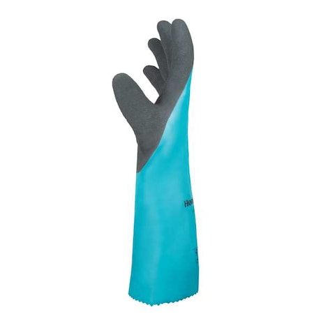Flextril Chemical Resistant Gloves, Nitrile, 12 3/4 in L, 1.7 mm, Green, L, 1 PR MPN:33-3765E/9L
