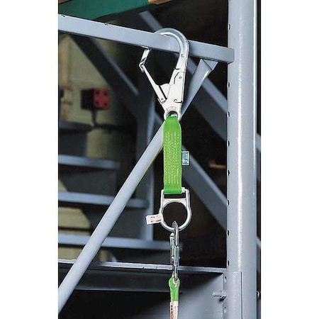 Rebar Hook Anchor, 18 in Length, 400 lb Weigth Capacity, Polyester Webbing Anchor, Fixed D-Ring MPN:480-Z7/19INGN