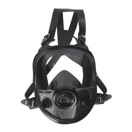 Full Face Respirator, 5400 Series, Elastomer, Hook-and-Loop (4-Point), Threaded, Size S MPN:54001S