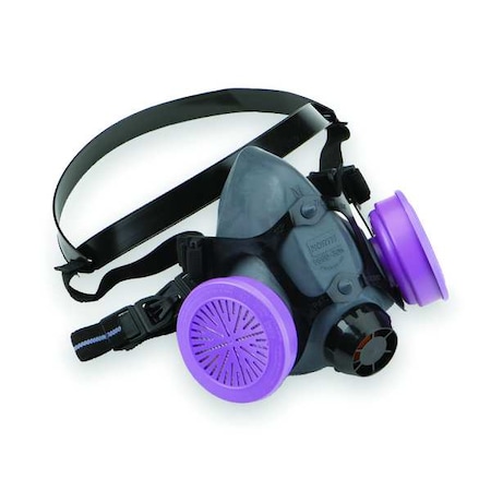 Half Mask Respirator, 5500 Series, Elastomer, Threaded, Size M, Does Not Include Cartridges MPN:550030M