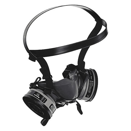 Half Mask Respirator Kit, 2 Cartridges Included, Organic Vapor (OV), 5500 Series, Threaded, Size L MPN:5501L