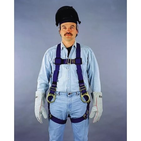 Welders Full Body Harness, S/M, 400 lb., Side D-Ring MPN:650K-7/S/MBL