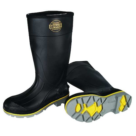Steel-Toe Rubber Boots, Servus XTP, 15 in H, Knee, Black, Men's, Size 12, PR MPN:75109/12