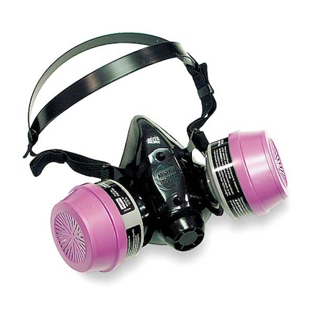Half Mask Respirator Kit, 2 Cartridges Included, 7700 Series, Organic Vapor (OV), P100, Threaded, L MPN:7783P100L