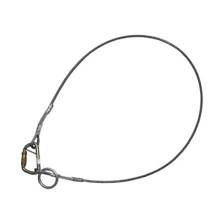 3-Ft. Length, 1/4-In. Dia. Vinyl-Coated Wire Rope, 1 Captive Eye Carabiner And 1 3-In. O-Ring 8187V/3Ftv MPN:8187V/3FTV