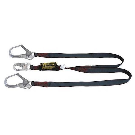 Miller Arc Flash Rated Shock Absorbing Lanyard, 4 ft. Length, 2 Leg(s), 310 lb. Weight Capacity MPN:8798KR-Z7/4FTBK