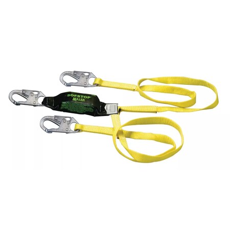 Two Legged, 6 Ft Kevlar Lanyard W/1 Locking Snap Hook, And 2 2 1/2 In Rebar Hooks MPN:8798KR/6FTBL