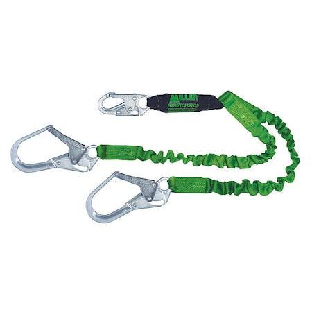 StretchStop Shock Absorbing Lanyard, 6 ft. Length, Web Loop, Polyester, 2 Leg(s) MPN:8798RSS-Z7/6FTGN