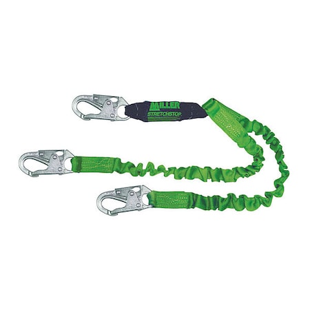 StretchStop Shock Absorbing Lanyard, 6 ft. Length, Snap Hook, Steel, 2 Leg(s) MPN:8798SS-Z7/6FTGN
