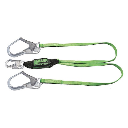 HP™ Shock Absorbing Lanyard, 6 ft. Length, Snap Hook, Steel, 2 Leg(s), 310 lb. Weight Capacity MPN:8798TR-Z7/6FTGN