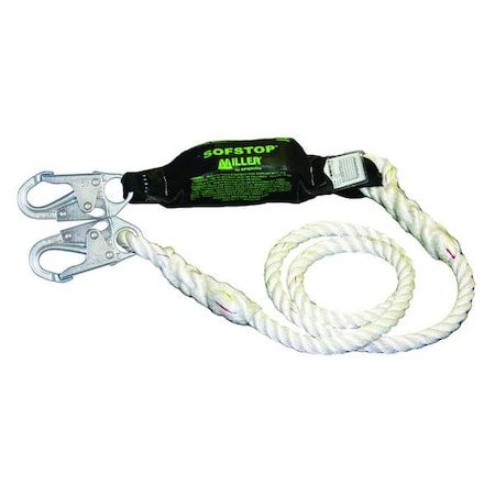 SofStop™ Positioning Lanyard, 6 ft. Length, Snap Hook, Steel, 1 Leg(s), 310 lb. Weight Capacity MPN:901RLS-8-Z7/6FTWH
