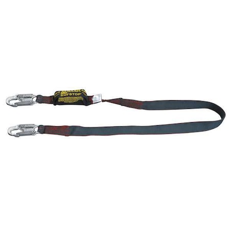 Honeywell Miller Arc Flash Rated Shock Absorbing Lanyard, 6 ft. Length, Snap Hook, Steel, 1 Leg(s) MPN:913K-Z7/6FTBK