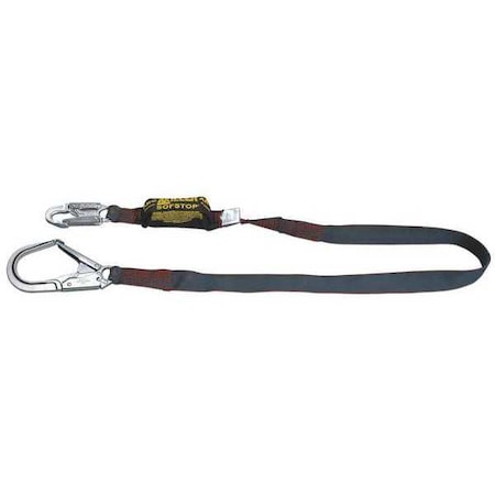 Honeywell Miller Arc Flash Rated Shock Absorbing Lanyard, 6 ft. Length, Snap Hook, Steel, 1 Leg(s) MPN:913KR-Z7/6FTBK