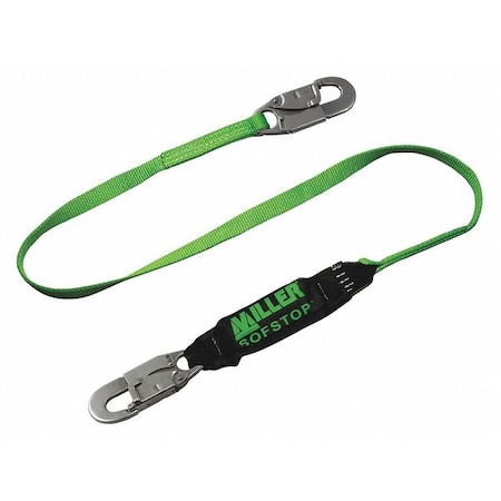 HP™ Shock Absorbing Lanyard, 6 ft. Length, Snap Hook, Steel, 1 Leg(s), 310 lb. Weight Capacity MPN:913TWLS-Z7/6FTGN