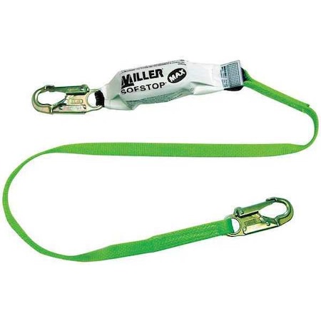 Miller Shock Absorbing Lanyard, 6 ft. Length, 1 Leg(s), 400 lb. Weight Capacity MPN:940WLS-Z7/6FTGN