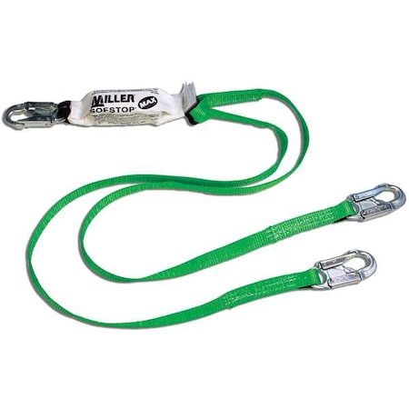 Miller Shock Absorbing Lanyard, 6 ft. Length, 2 Leg(s), 400 lb. Weight Capacity MPN:980WLS-Z7/6FTGN
