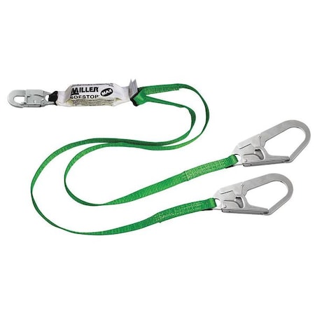 Miller Shock Absorbing Lanyard, 6 ft. Length, 2 Leg(s), 400 lb. Weight Capacity MPN:980WRS-Z7/6FT