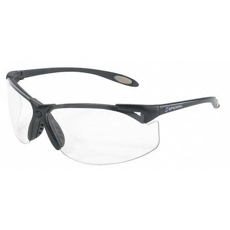 A900, Safety Glasses, Anti-Fog, Clear Lens, Black Frame, Half-Frame MPN:A901