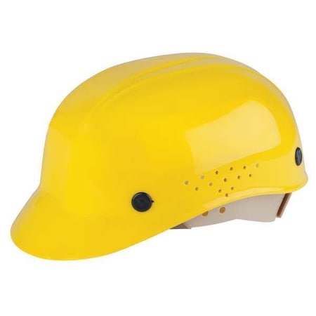 Bump Cap, Front Brim, Polyethylene, Pinlock Suspension, Yellow, Fits Hat Size 6-1/2 to 8 MPN:BC86020000