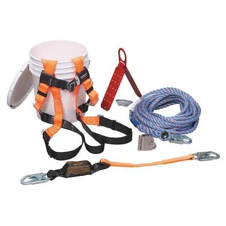 Roofer's Fall Protection Kit, Size: Universal MPN:BRFK75/75FT