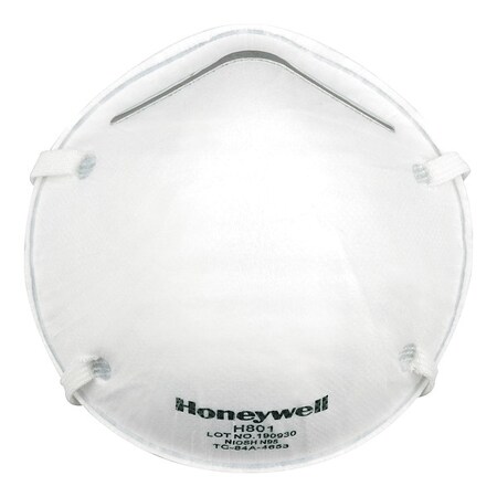 Particulate Respirator, Molded, Dual, Non-Adjustable Headstrap, Metal Nose Clip, Universal, PK 20 MPN:DC100H801N95
