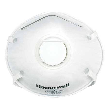 Particulate Respirator w/ Exhale Valve, Molded, Dual Headstrap, Metal Nose Clip, Universal, PK 10 MPN:DC100H801N95V