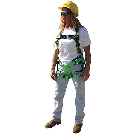 Miller Duraflex® Full Body Harness, L/XL, 400 lb., Mating Chest/ Mating Leg Straps, Back D-Ring MPN:E570/URN