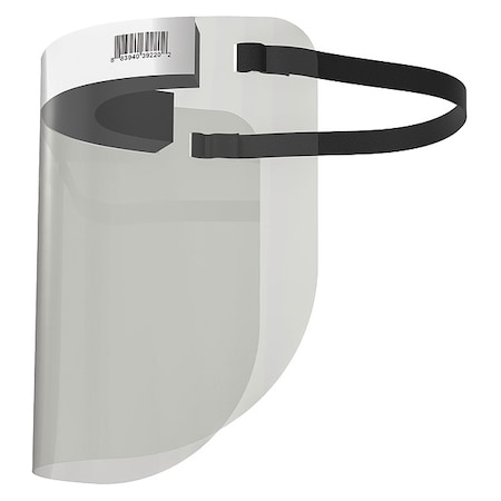 Face Shield, Clear Visor, Polyester, Elastic Band Suspension, Anti-Fog Lens MPN:FF0721