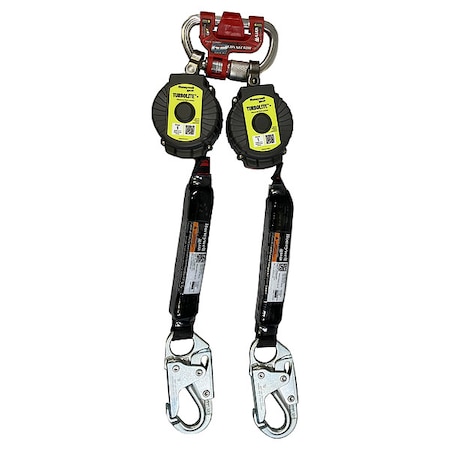 TurboLite+ Self-Retracting Personal Fall Limiter, 6 ft. Length, Carabiner, Aluminum, 2 Leg(s) MPN:MTL-OHW2-27/6FT