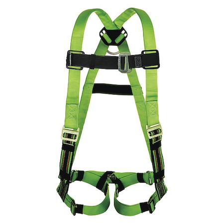 Duraflex Python® Full Body Harness, 3XL, 400 lb., Mating Chest/ Mating Leg Straps, Back D-Ring MPN:P950/XXXLGN