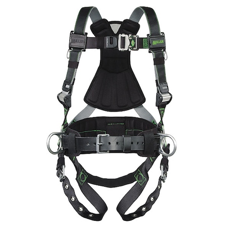 Revolution® Full Body Harness, S/M, 400 lb., Quick-Connect Chest/ Tongue Leg Straps MPN:RDT-TB-BDP/S/MBK
